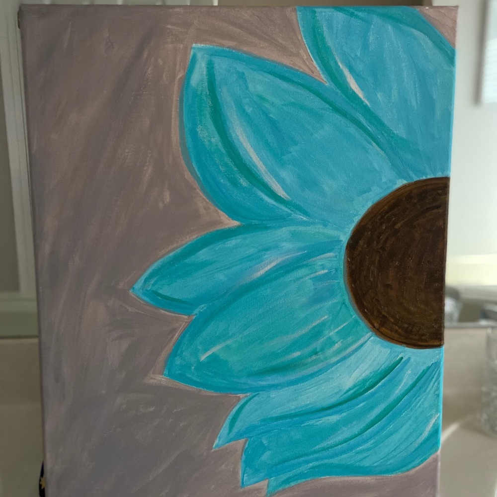 Original canvas artwork sunflower painting